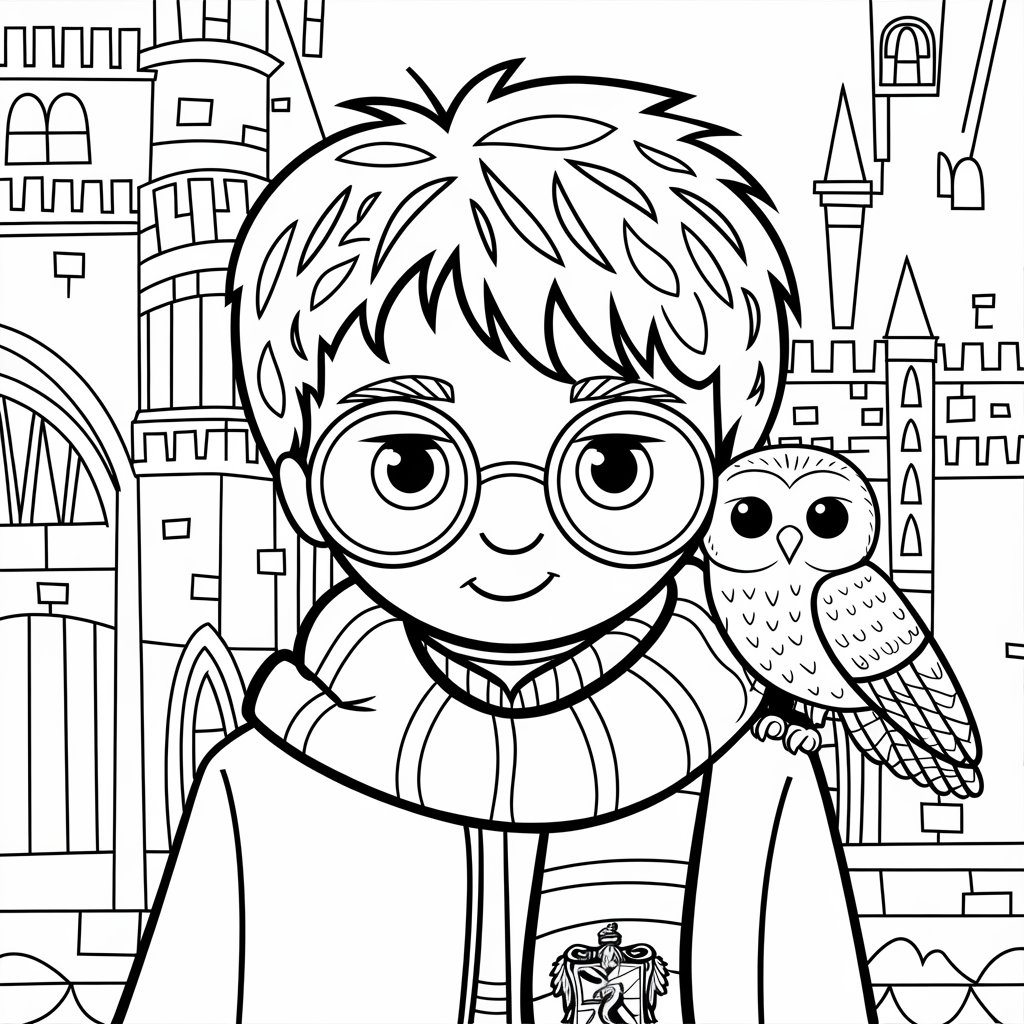 coloriage harry potter à imprimer
