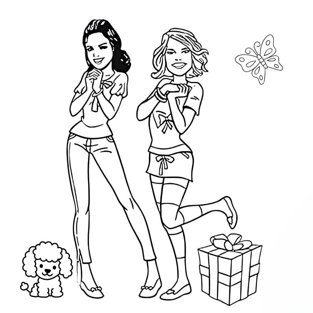 coloriage pere noel et sapin