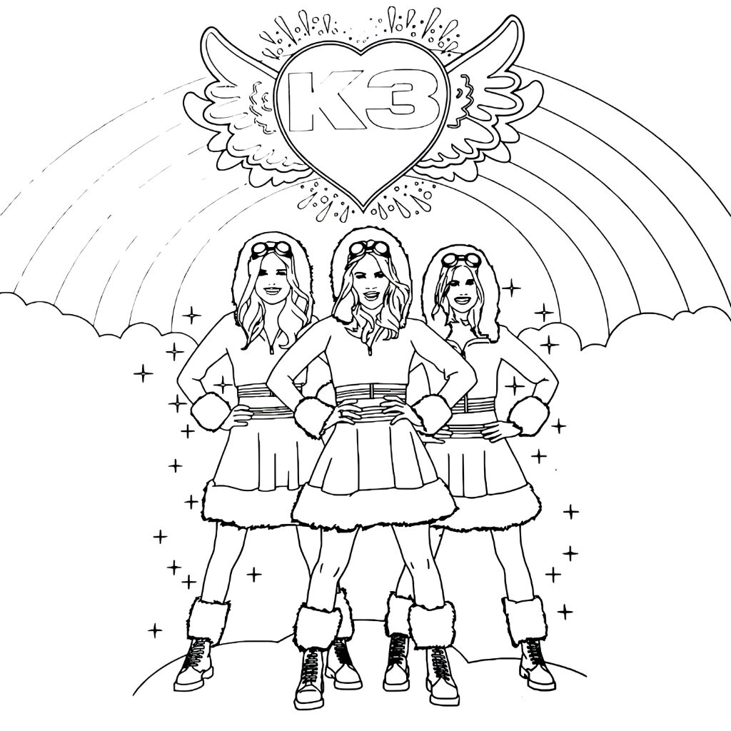 coloriage de k3