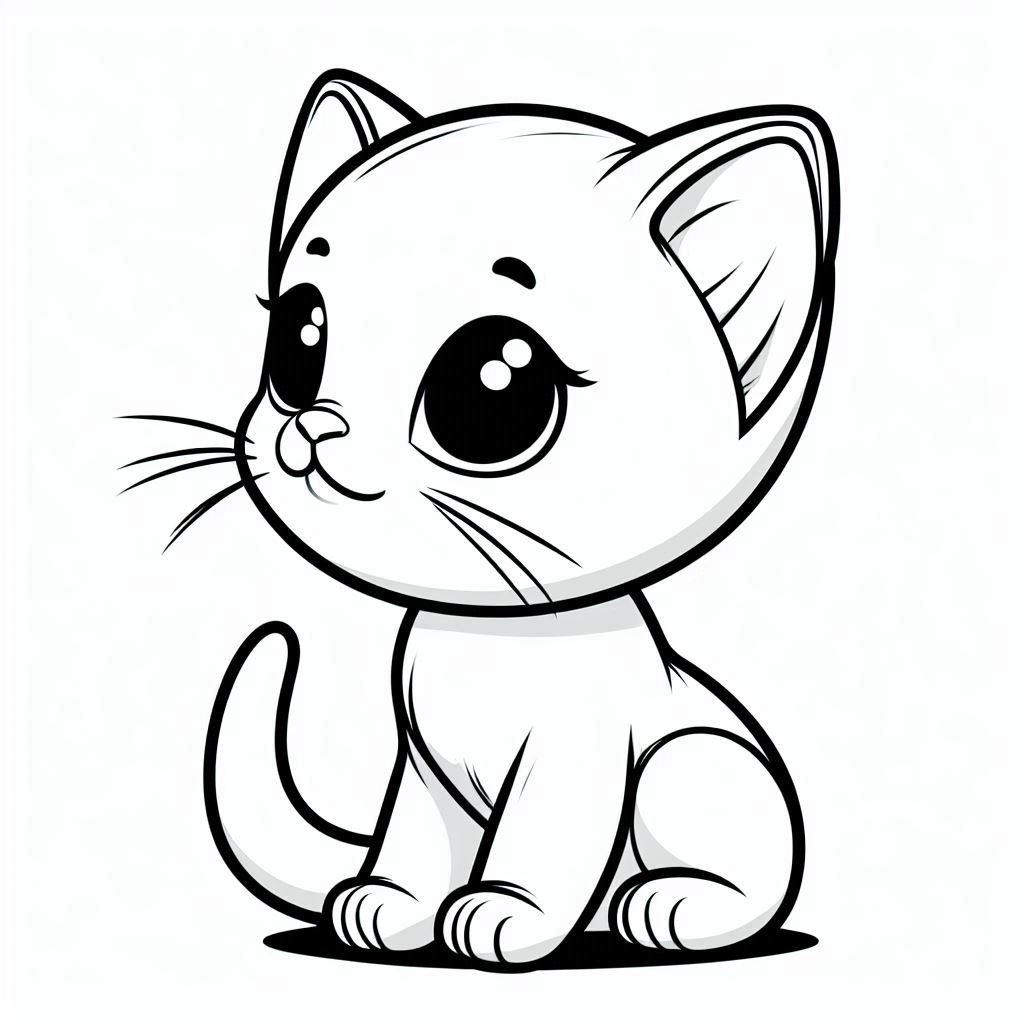 coloriage de chatons
