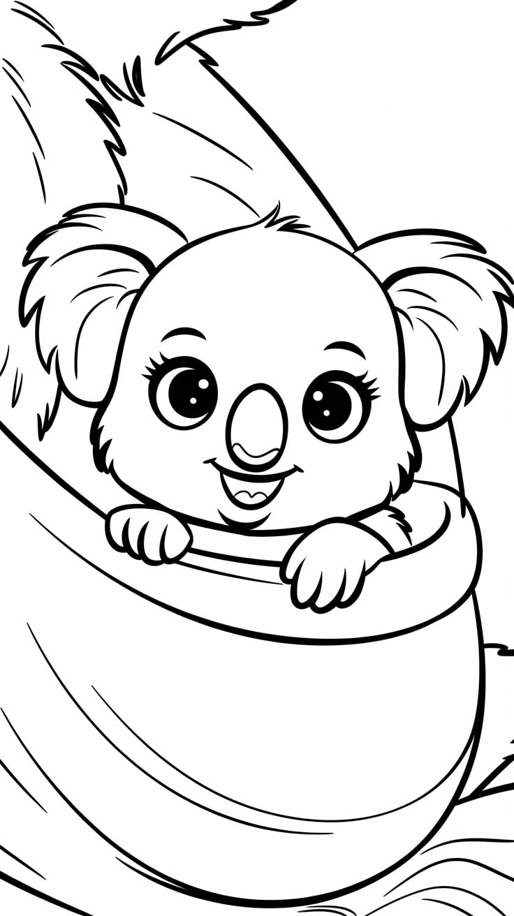 coloriage koala à imprimer pdf