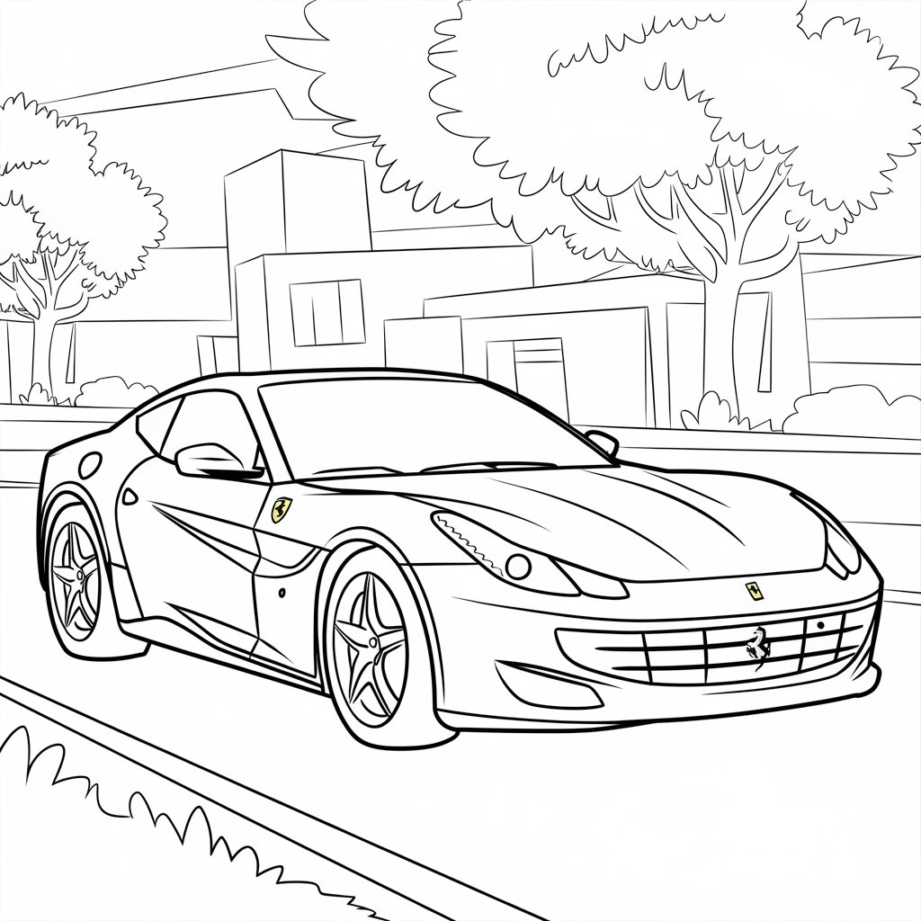 coloriage voiture de course lamborghini