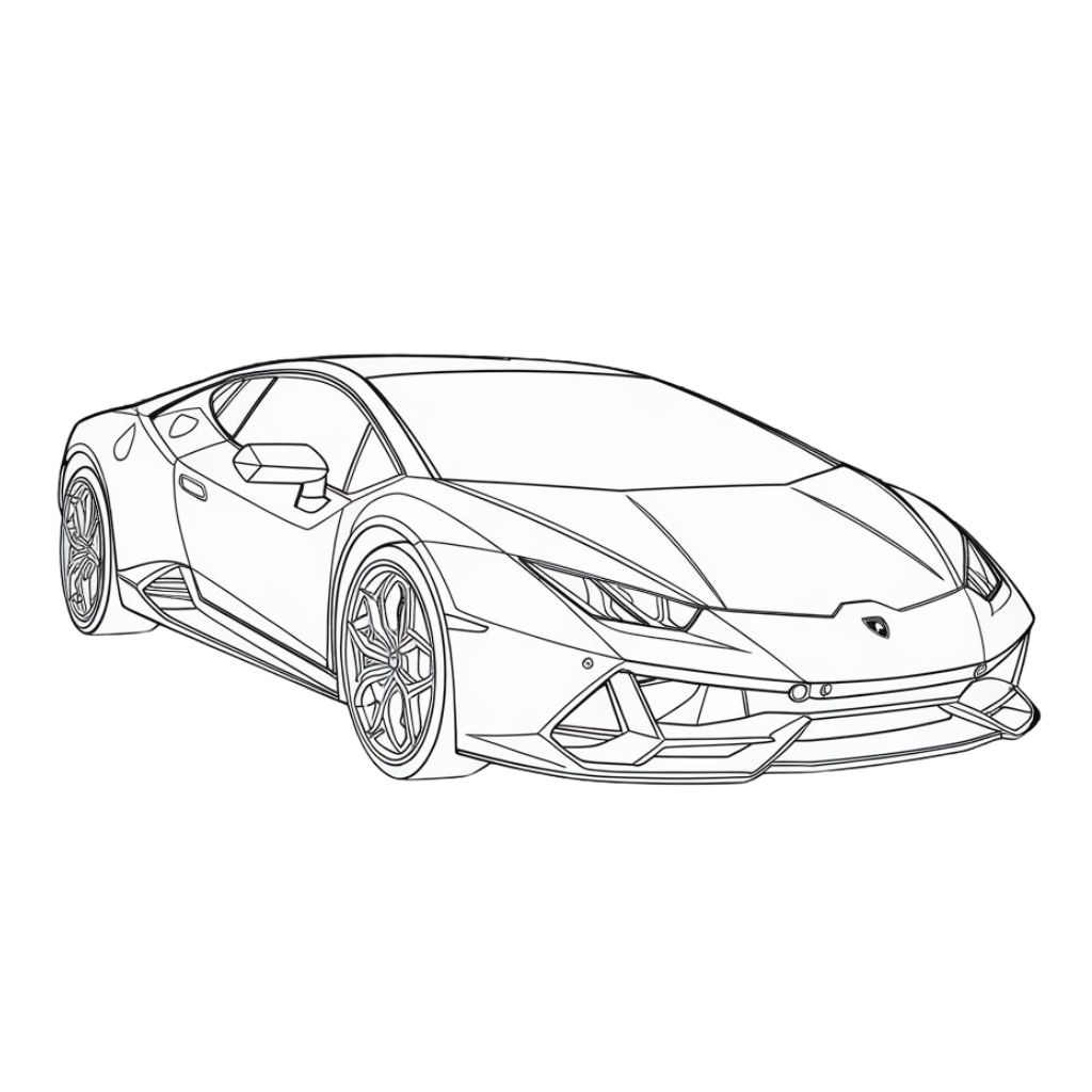 coloriage de lamborghini aventador a imprimer