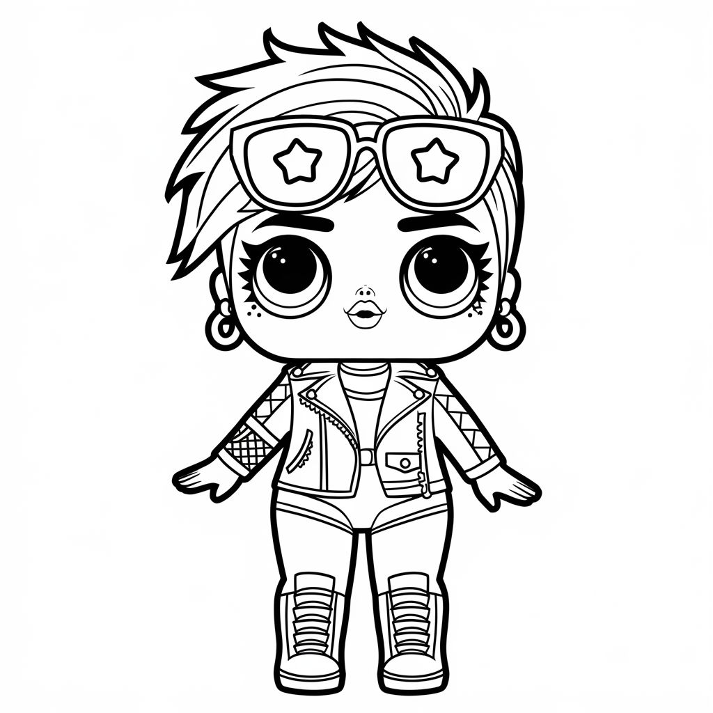 coloriage poupee lol a imprimer