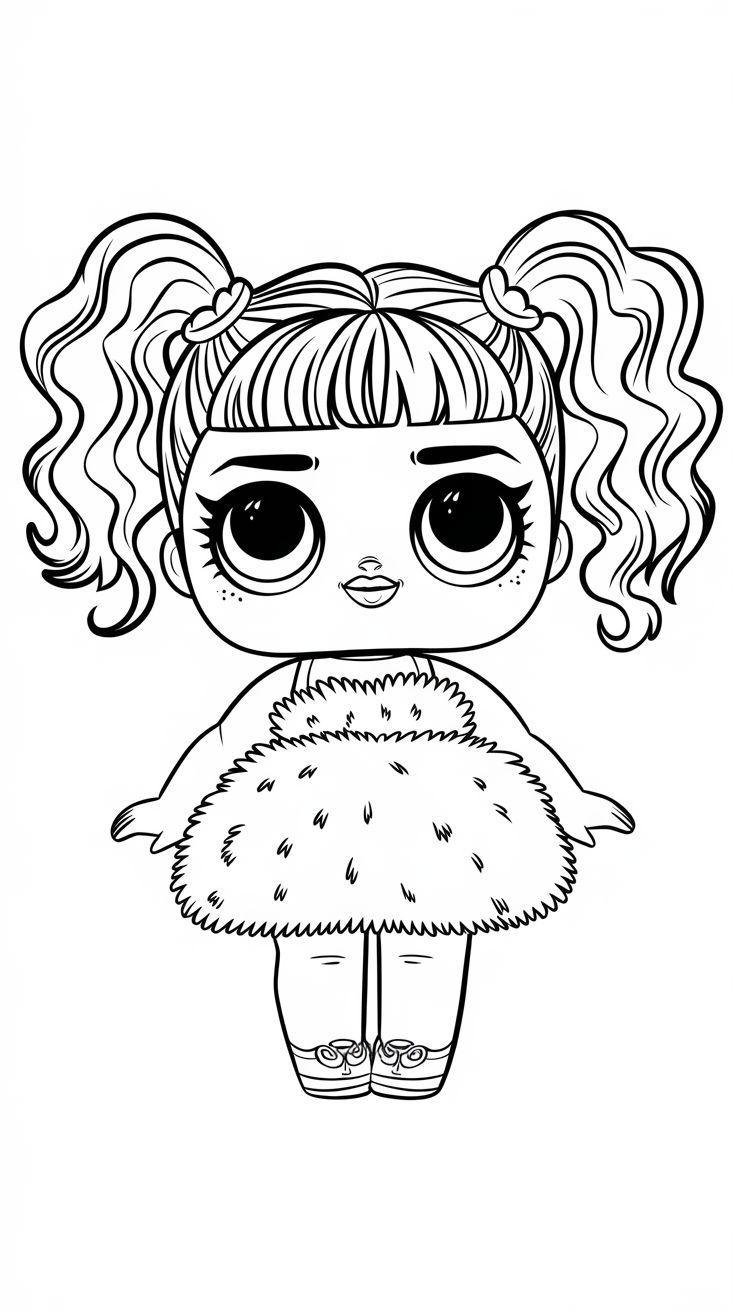 coloriage poupéé lol