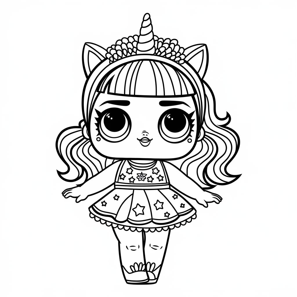coloriages poupee lol