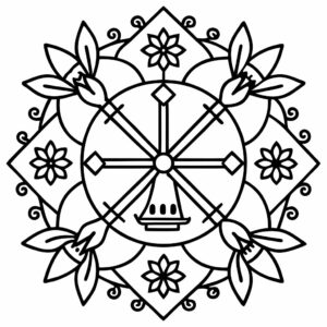 coloriage fleur mandala
