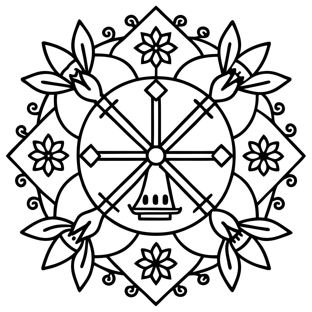 coloriage fleur mandala