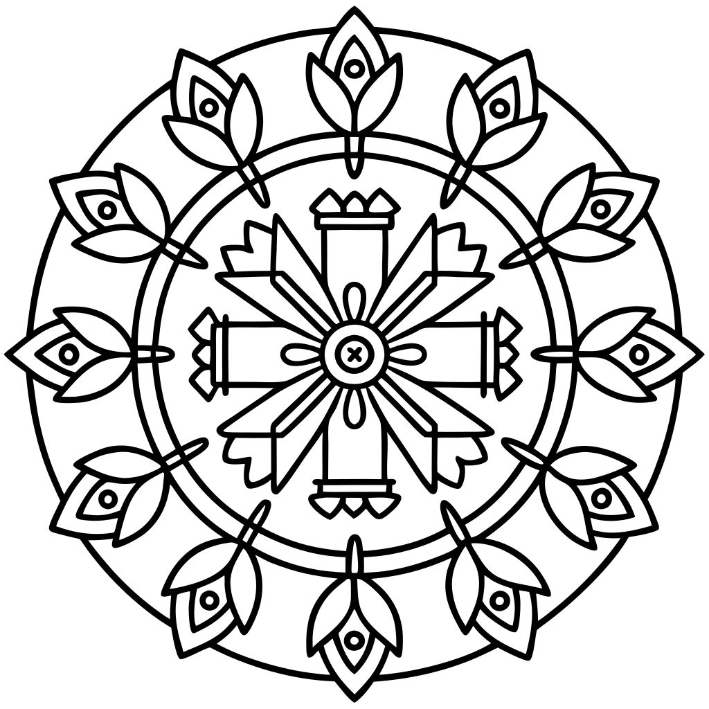 coloriage coeur mandala