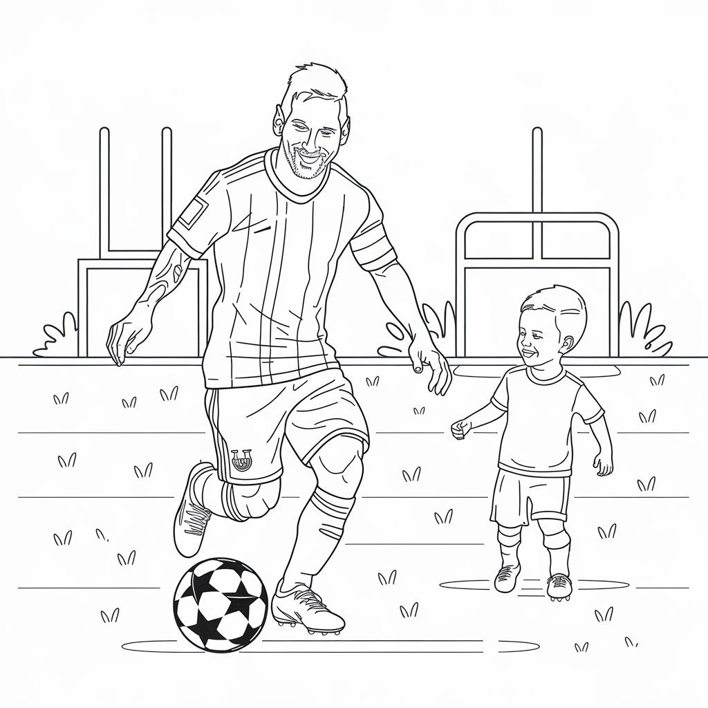 coloriage messi à imprimer