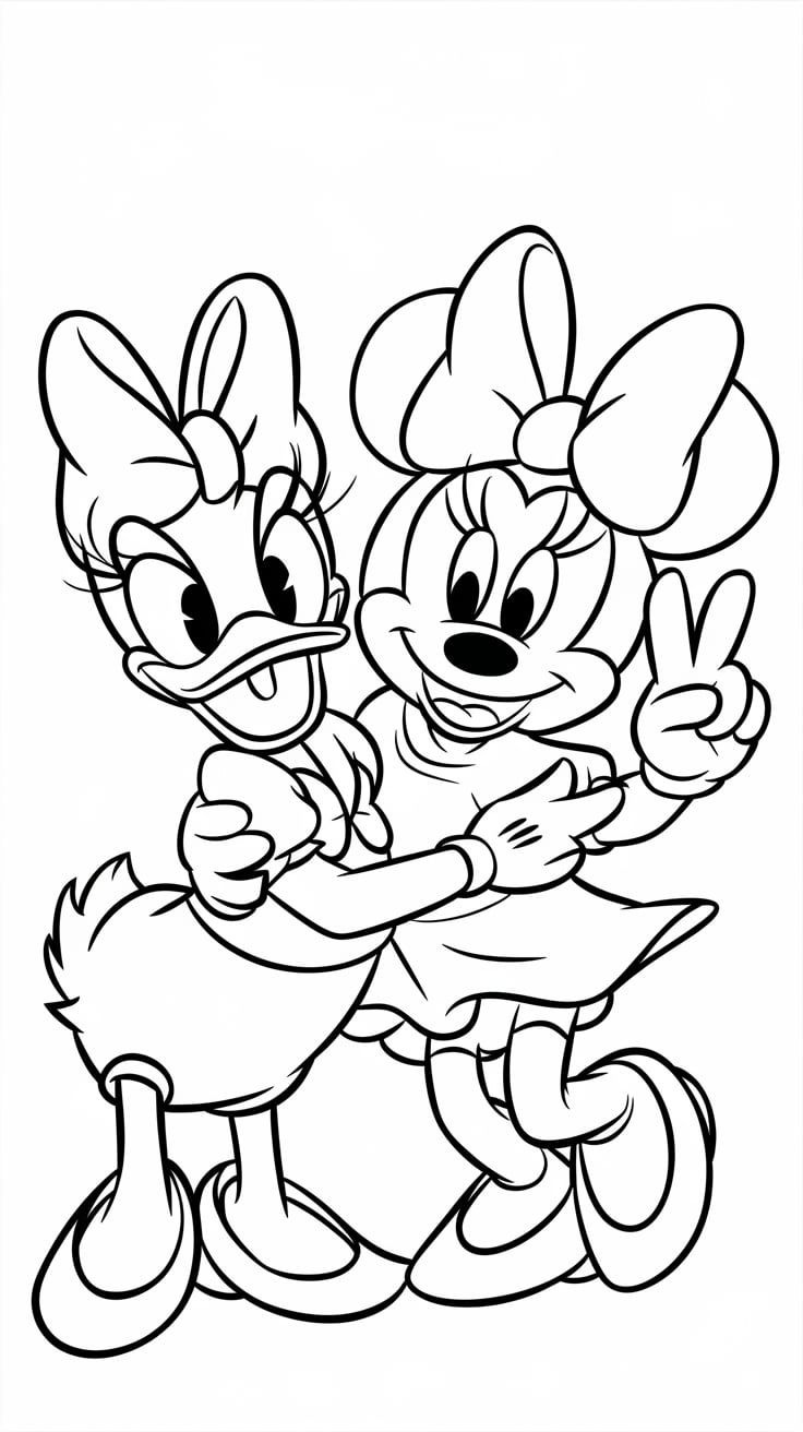 coloriage mickey et minnie noel