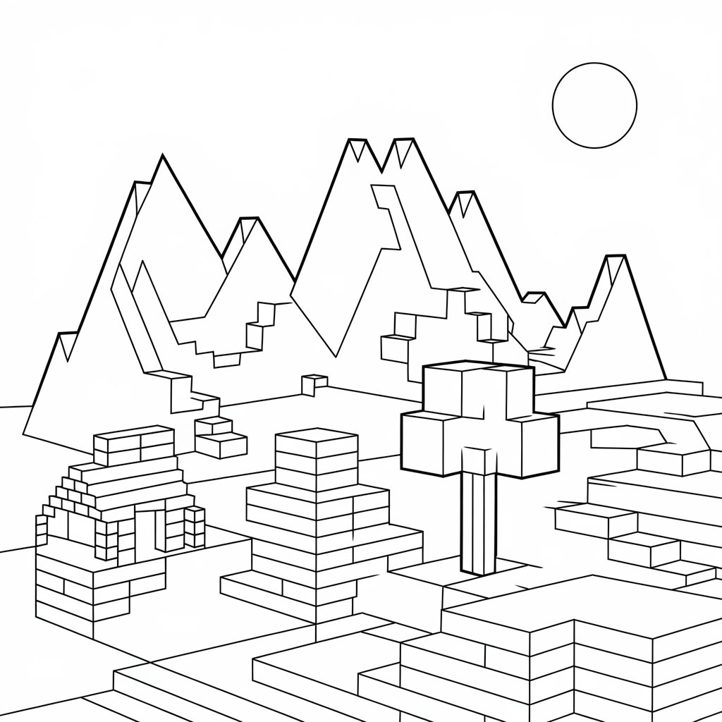 coloriage gratuit à imprimer minecraft