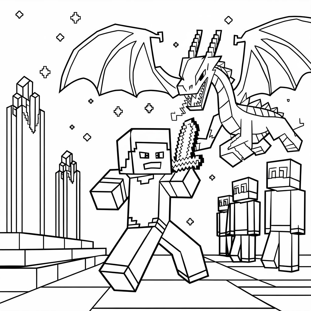 coloriage zombie minecraft