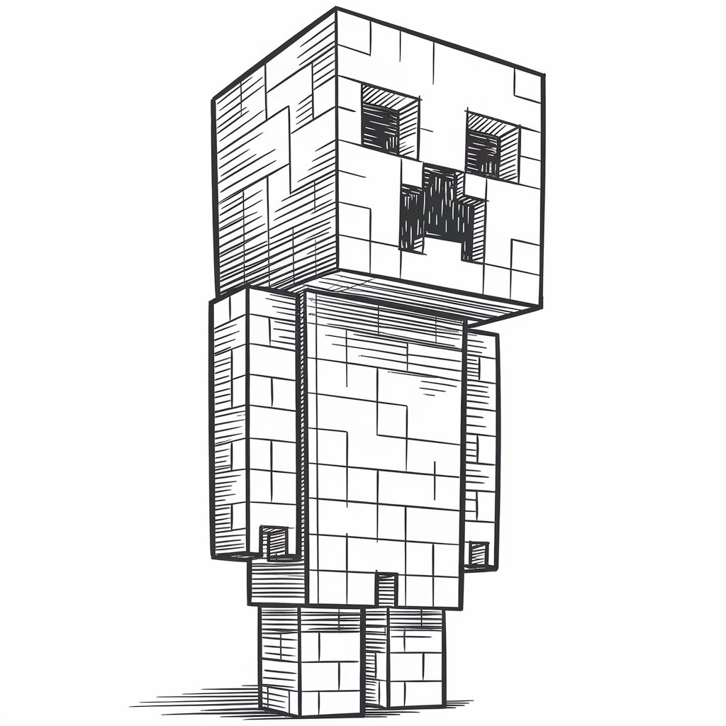 coloriage minecraft warden