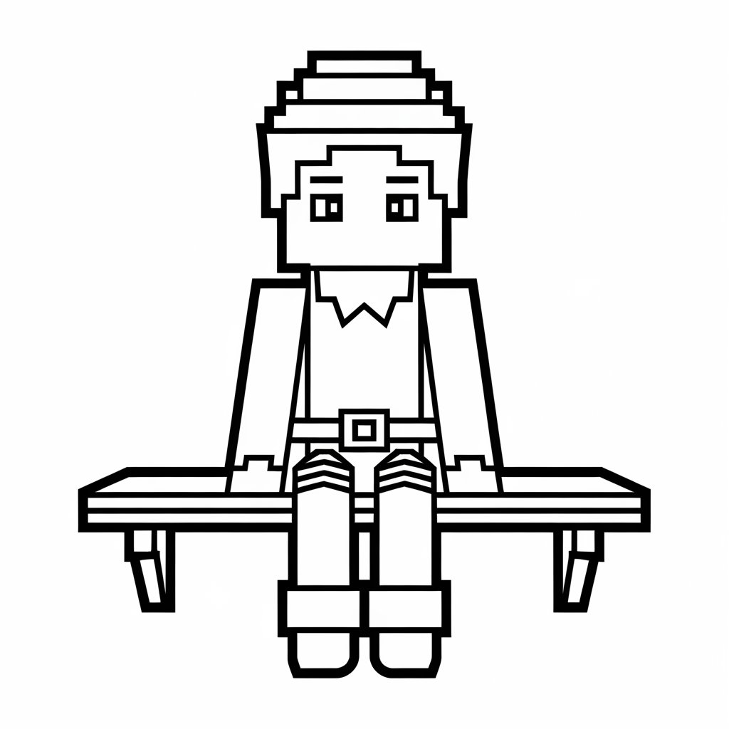 coloriage minecraft personnage