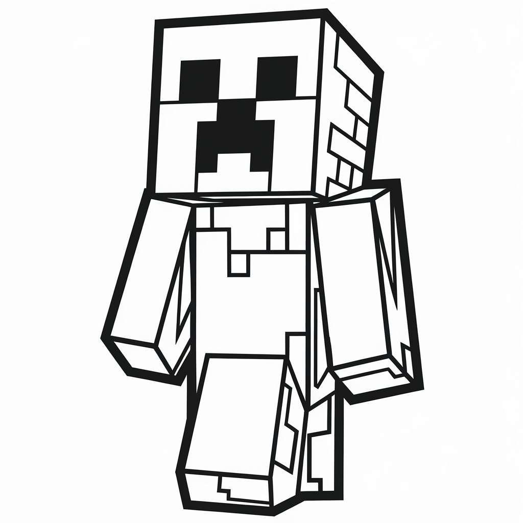coloriage minecraft maison à imprimer