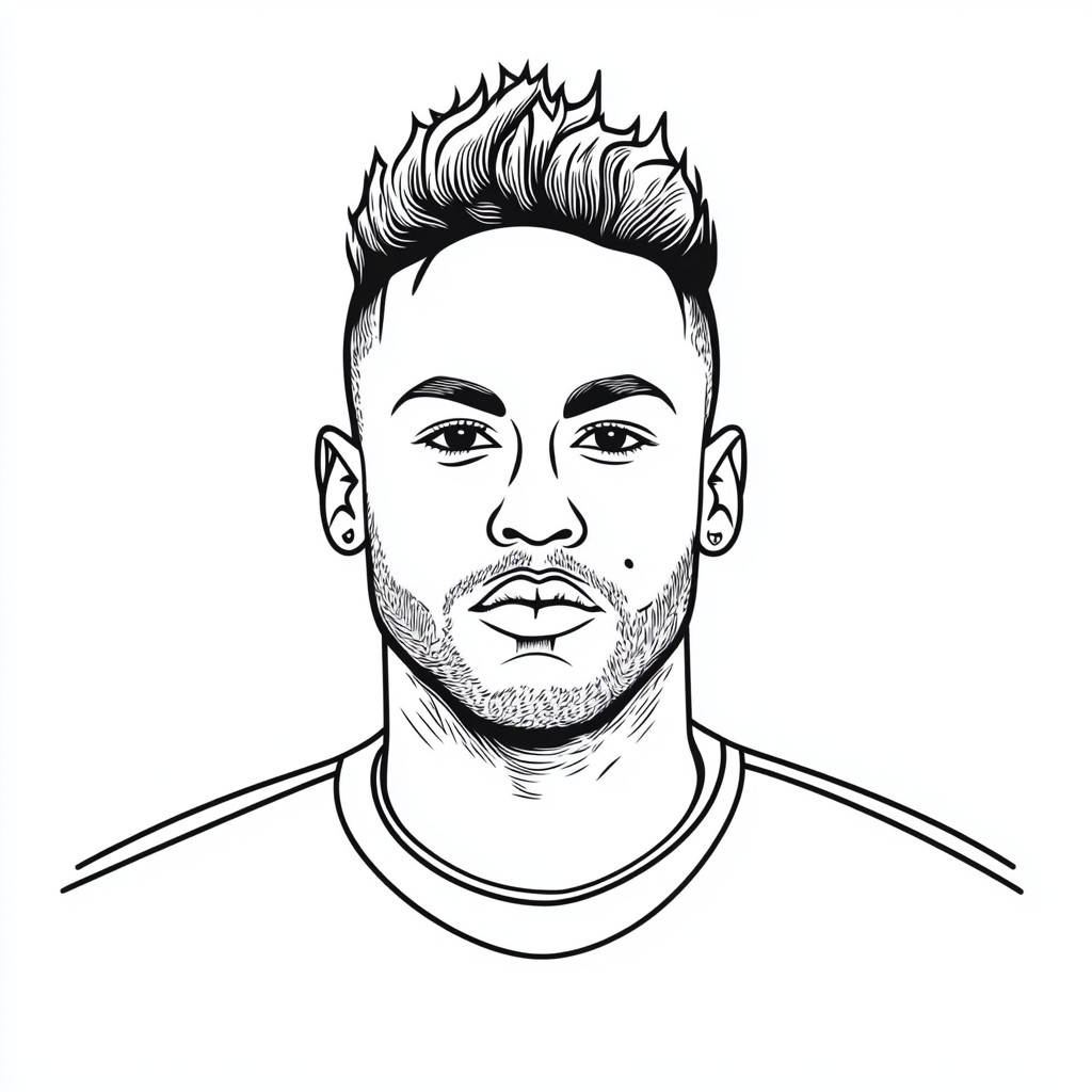 coloriage neymar a imprimer