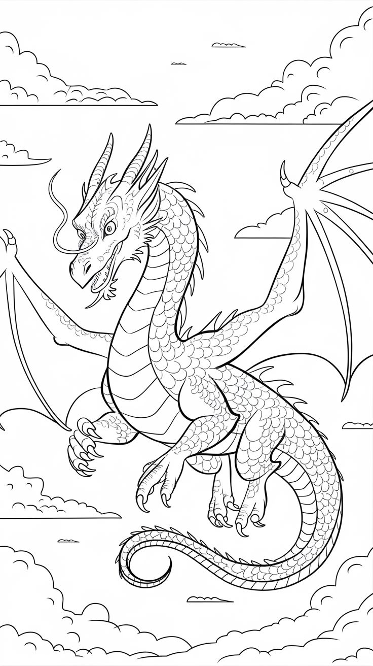 imprimer coloriage dragon