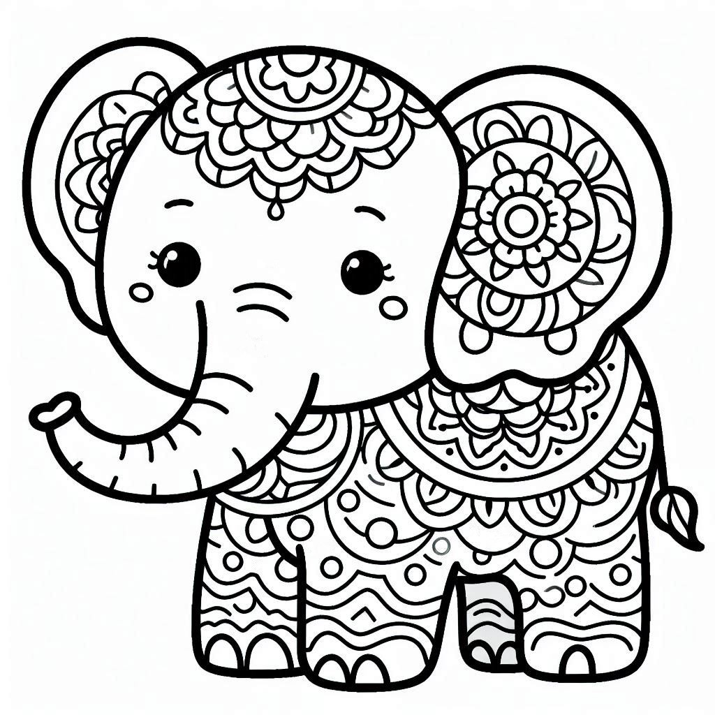 coloriage elephant cirque