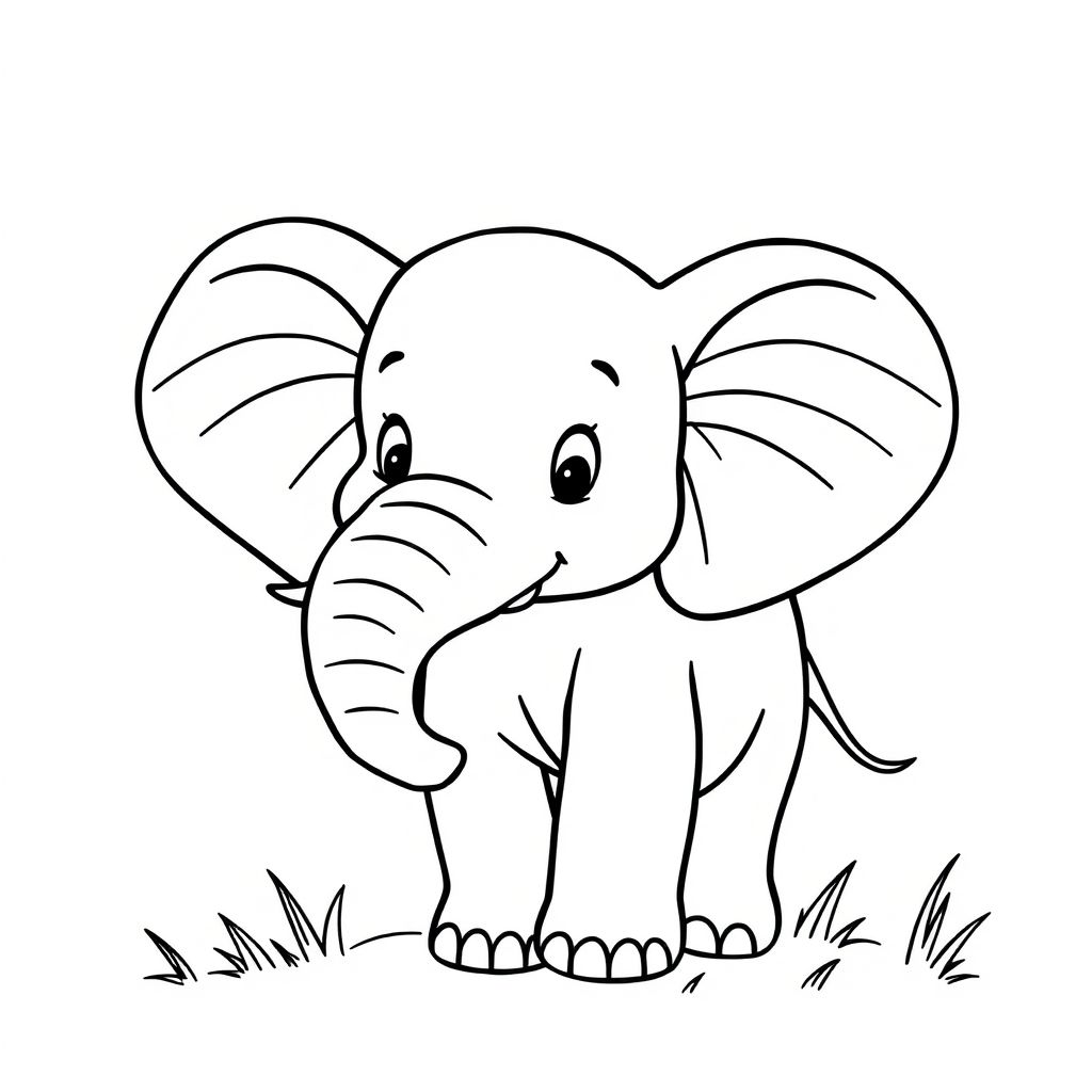 coloriage elephant a imprimer gratuit