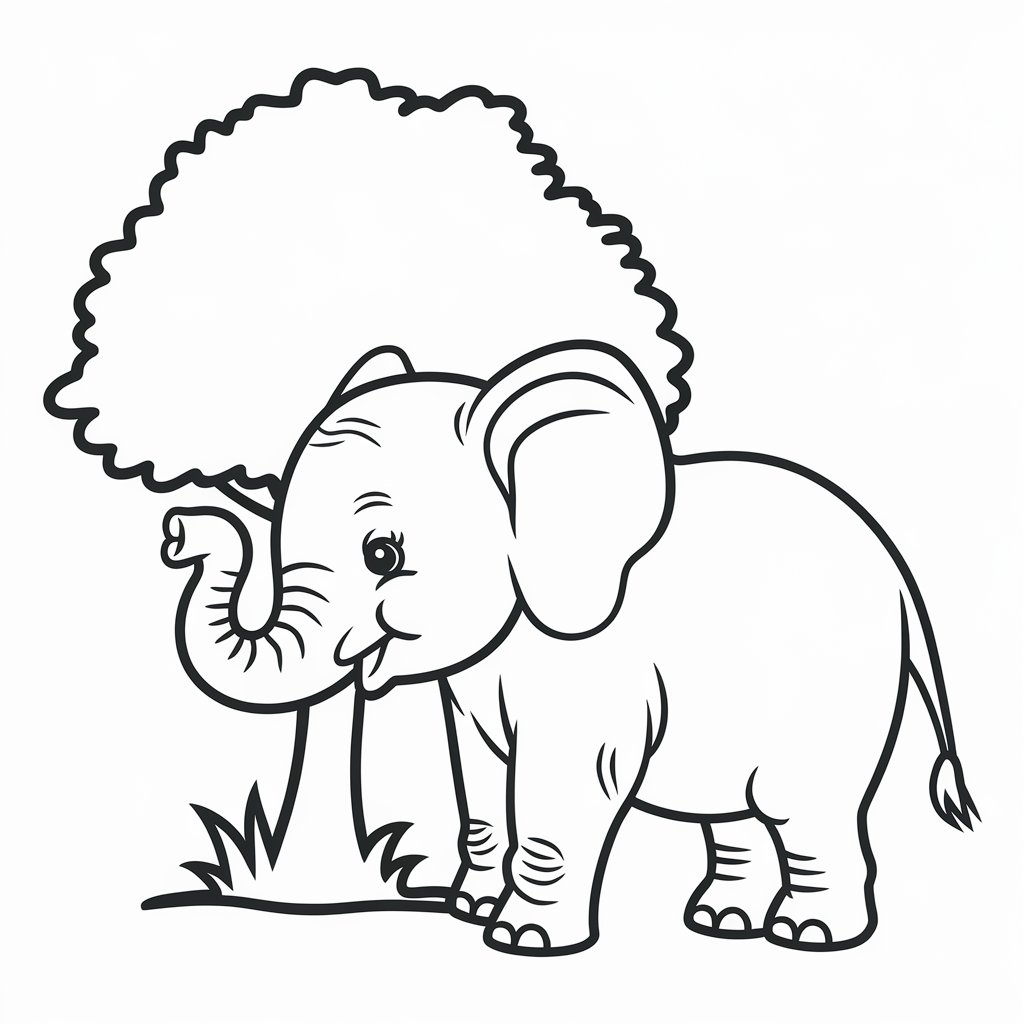 coloriage bebe elephant