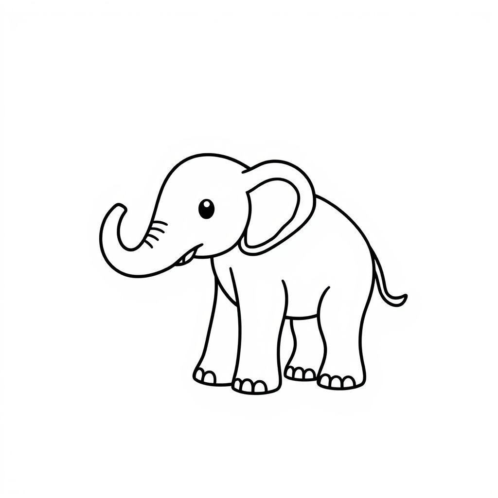 coloriage animaux elephant