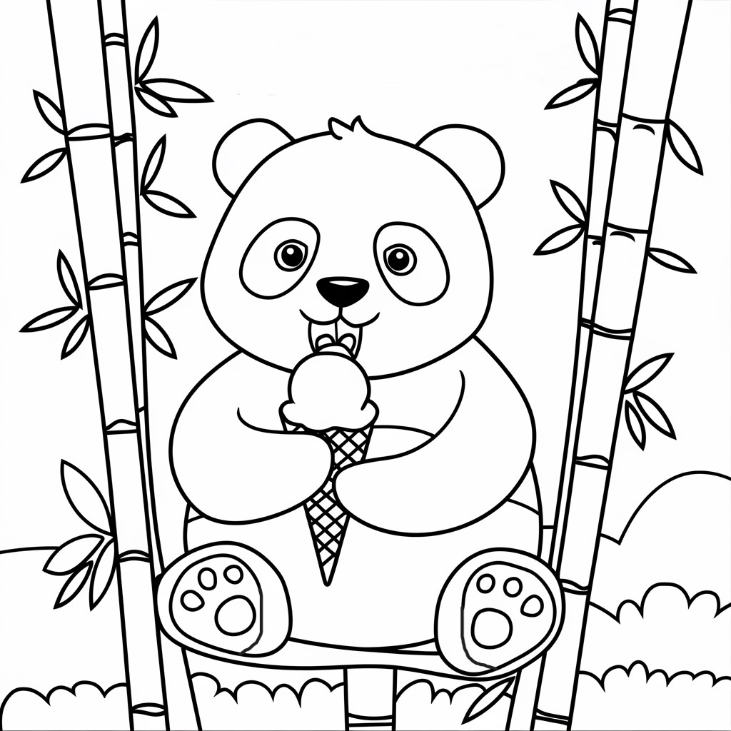 coloriage bébé panda