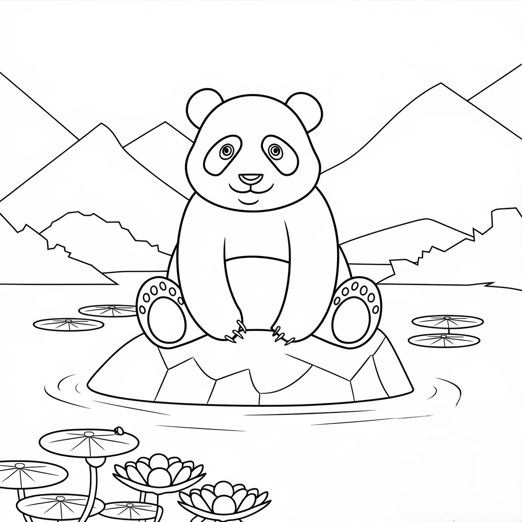 coloriage de panda