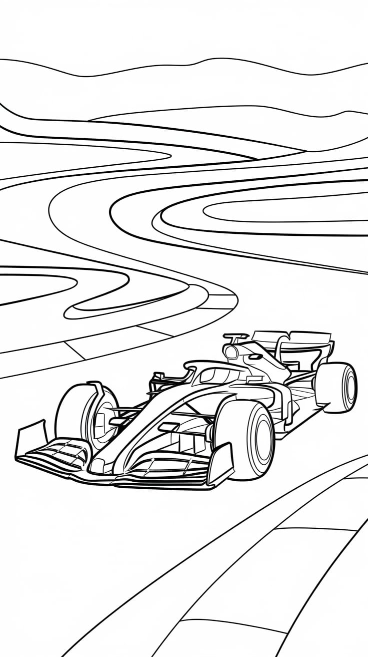 coloriage a imprimer voiture de course