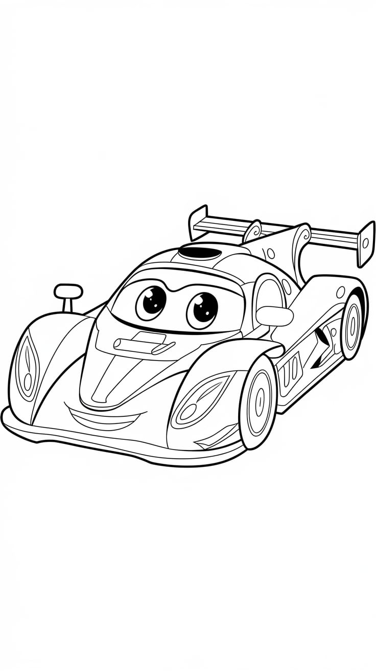coloriage de voiture de course a imprimer gratuit