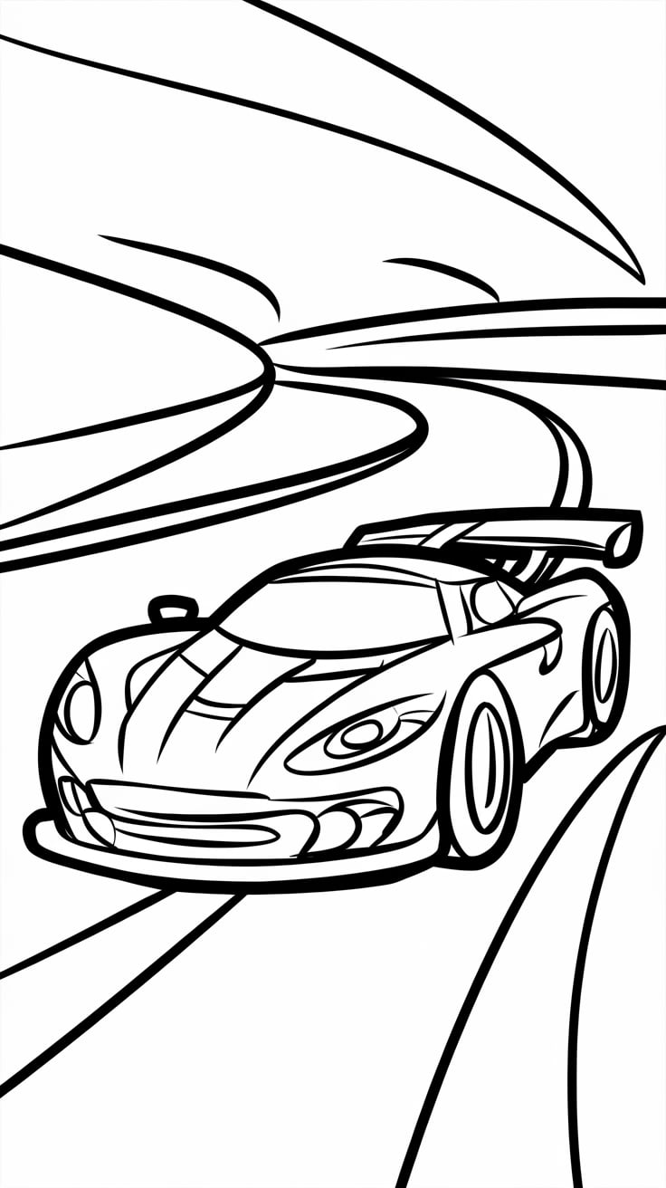 coloriage voiture de course pdf