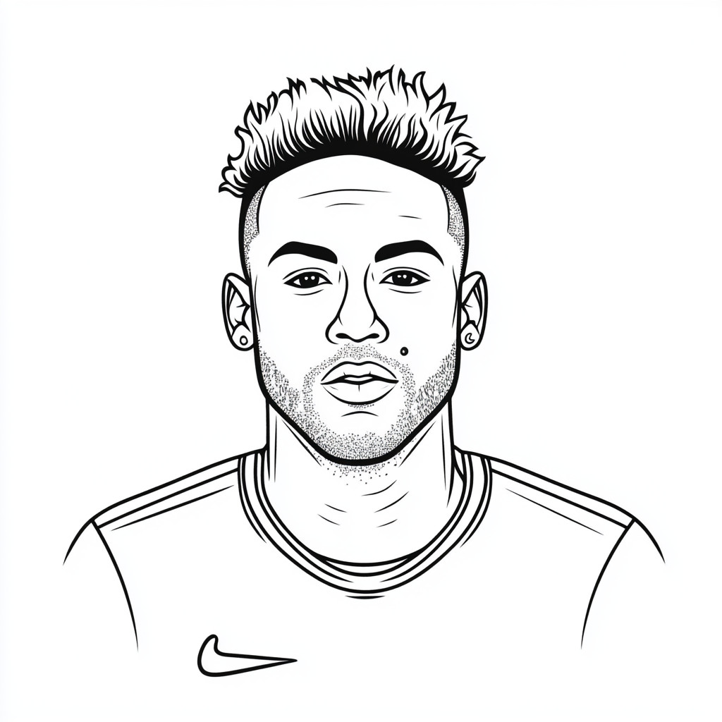 coloriage fortnite neymar