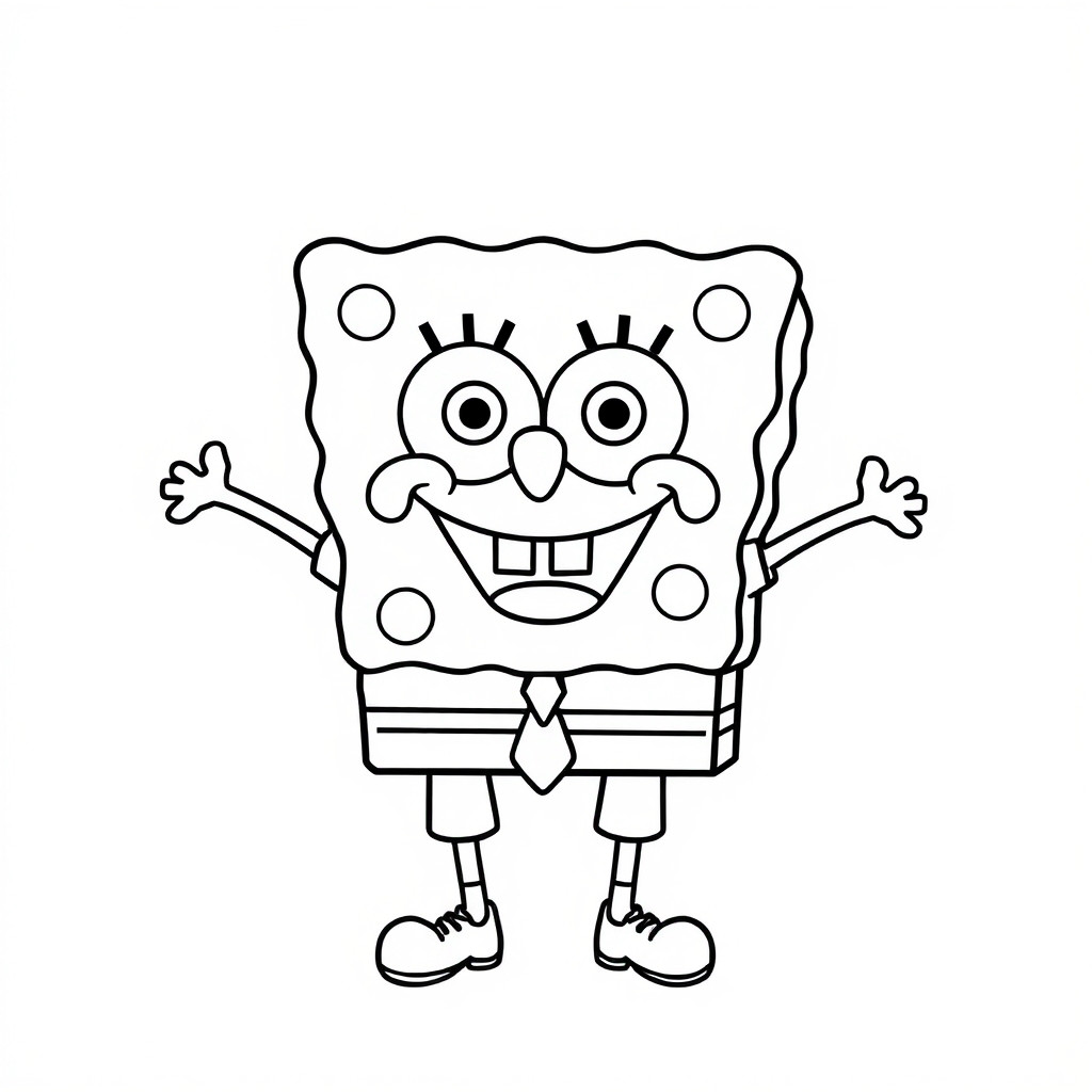 coloriage à photo spongebob