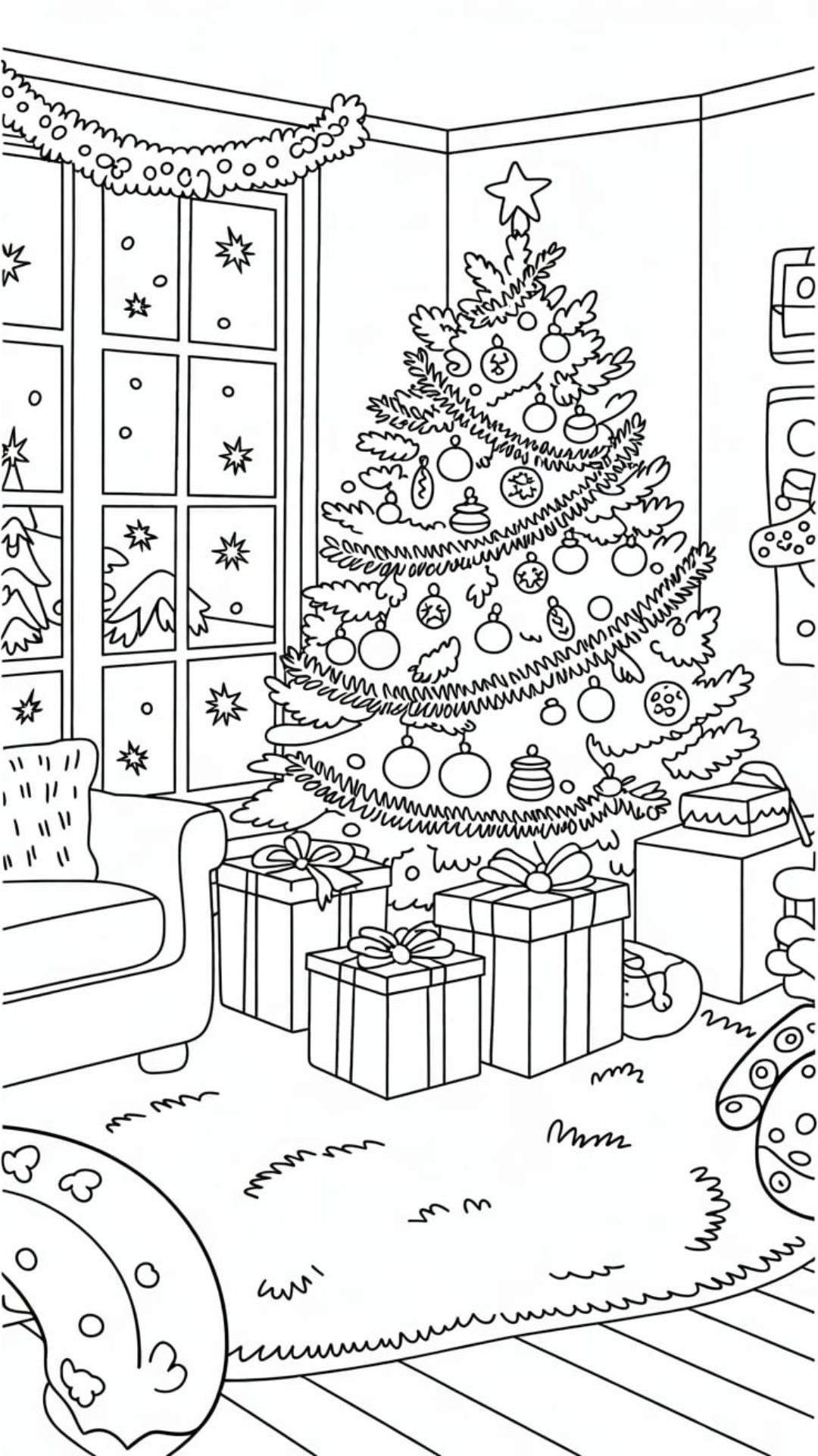 coloriage de sapin de noel