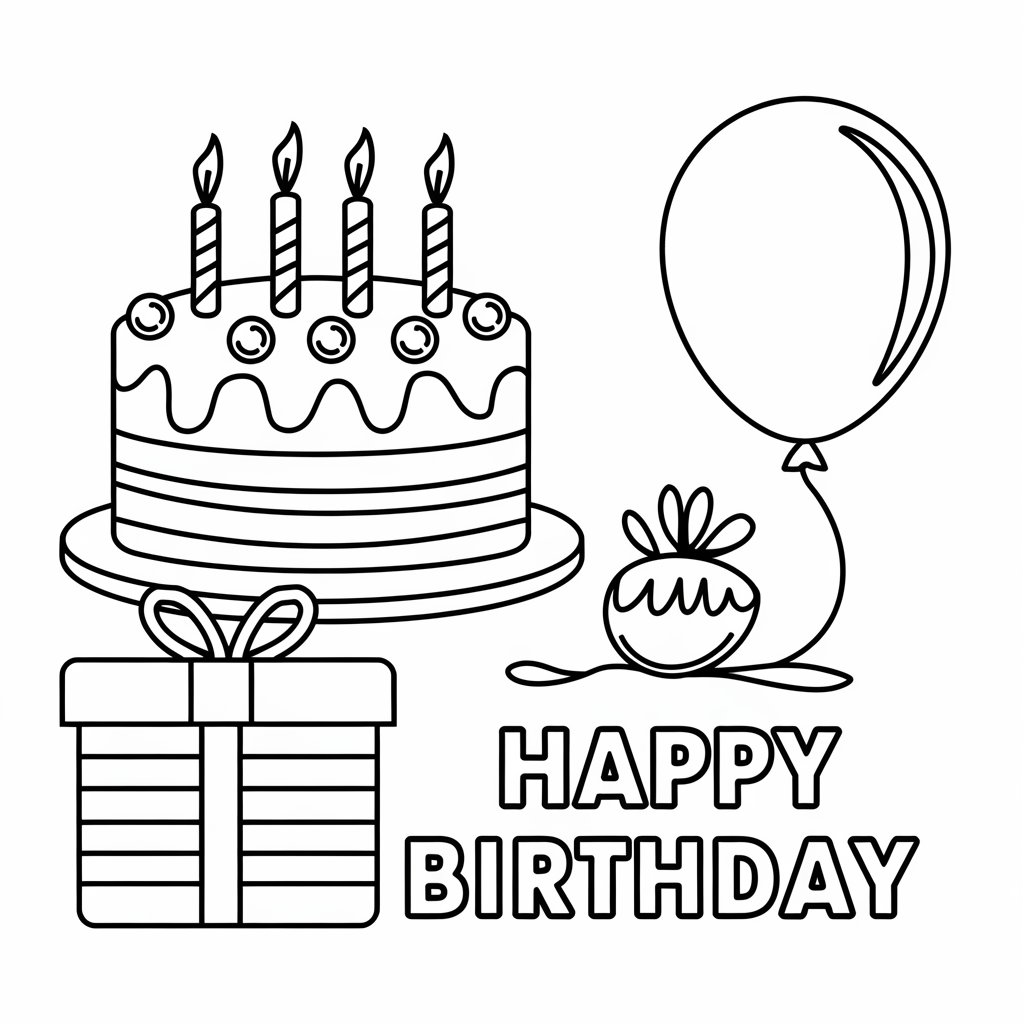 joyeux anniversaire coloriage imprimer