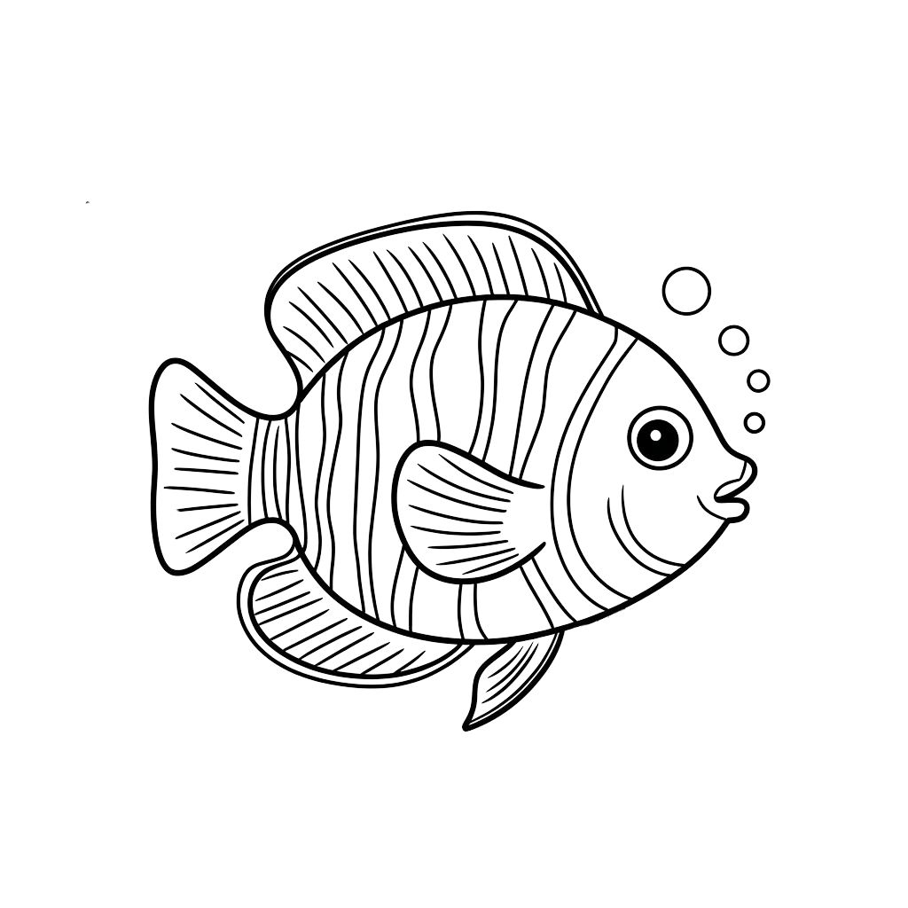 coloriage de poisson de mer