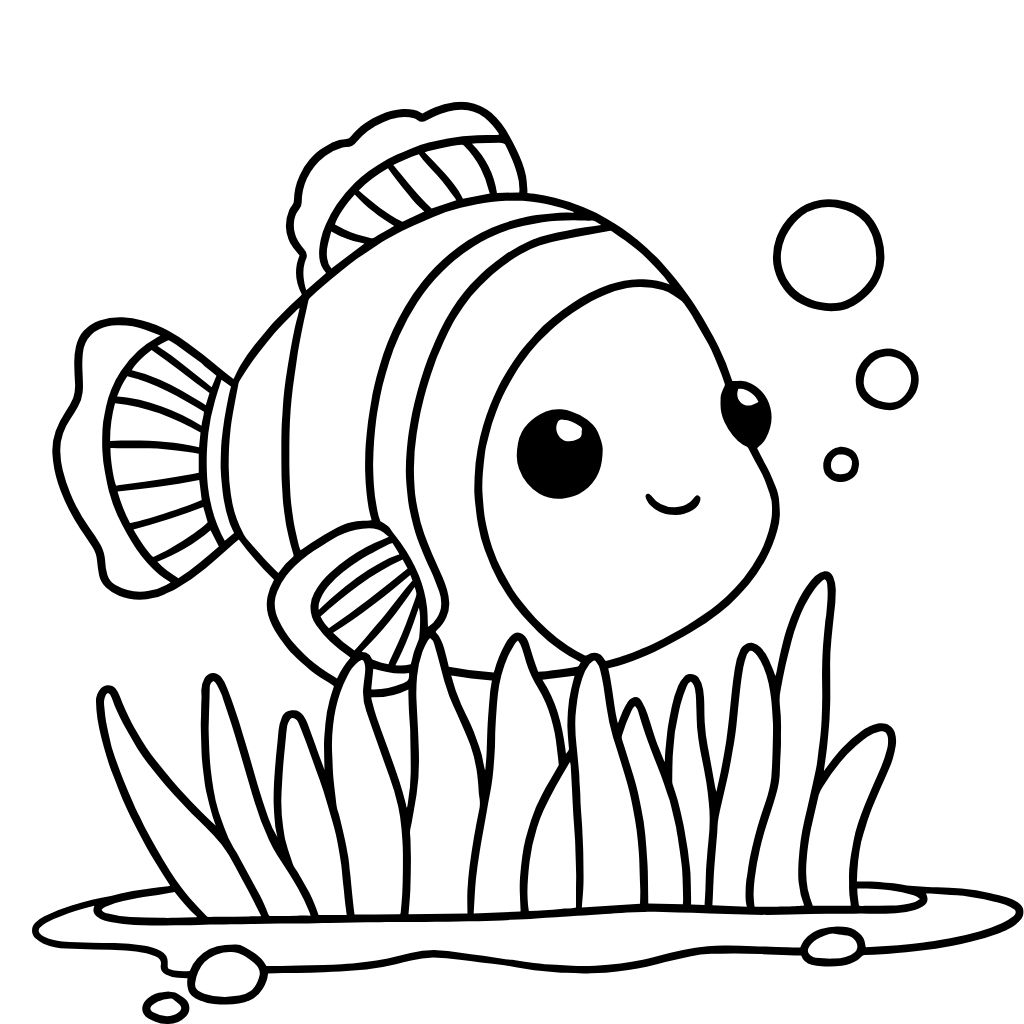 coloriage de poisson a imprimer
