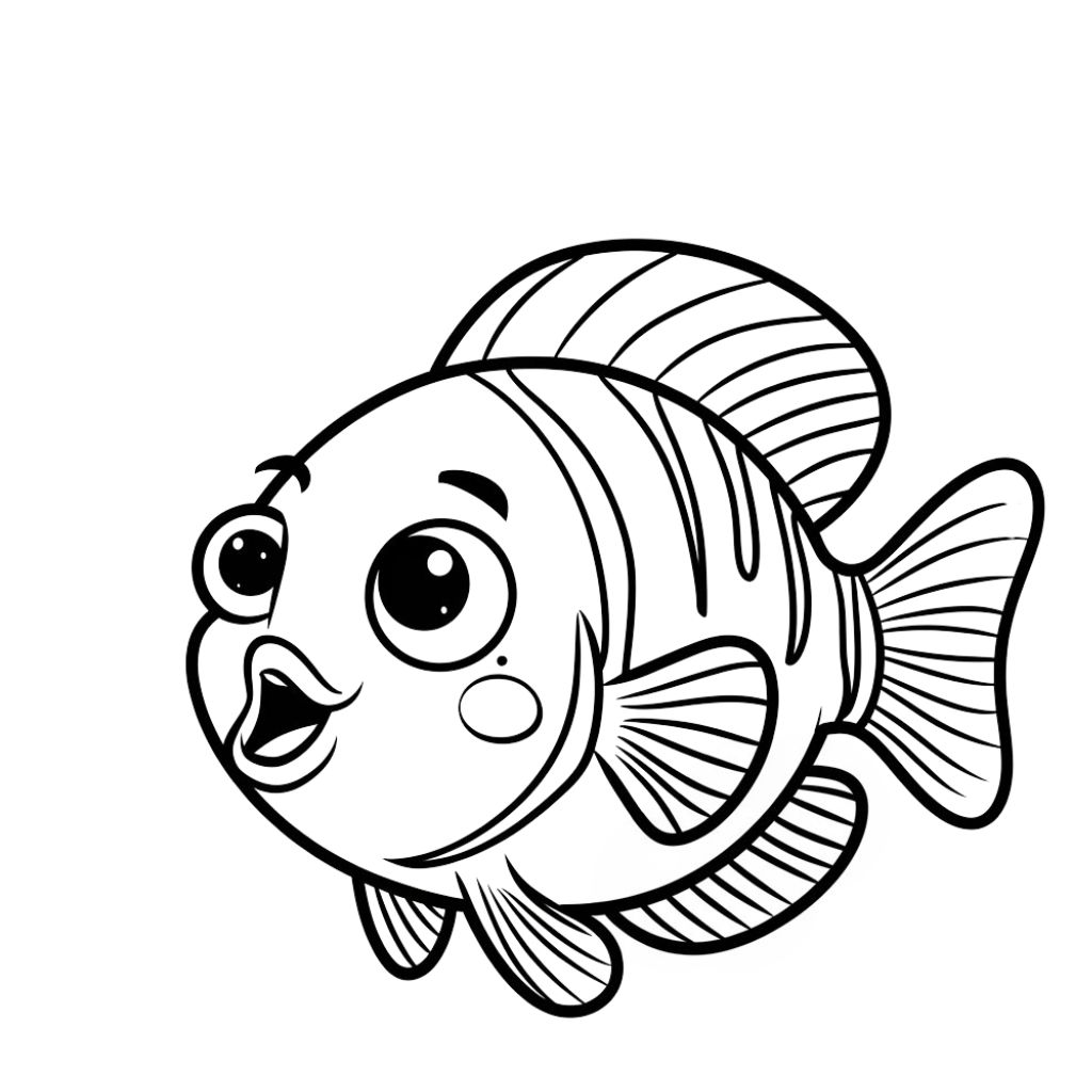 coloriage de petit poisson