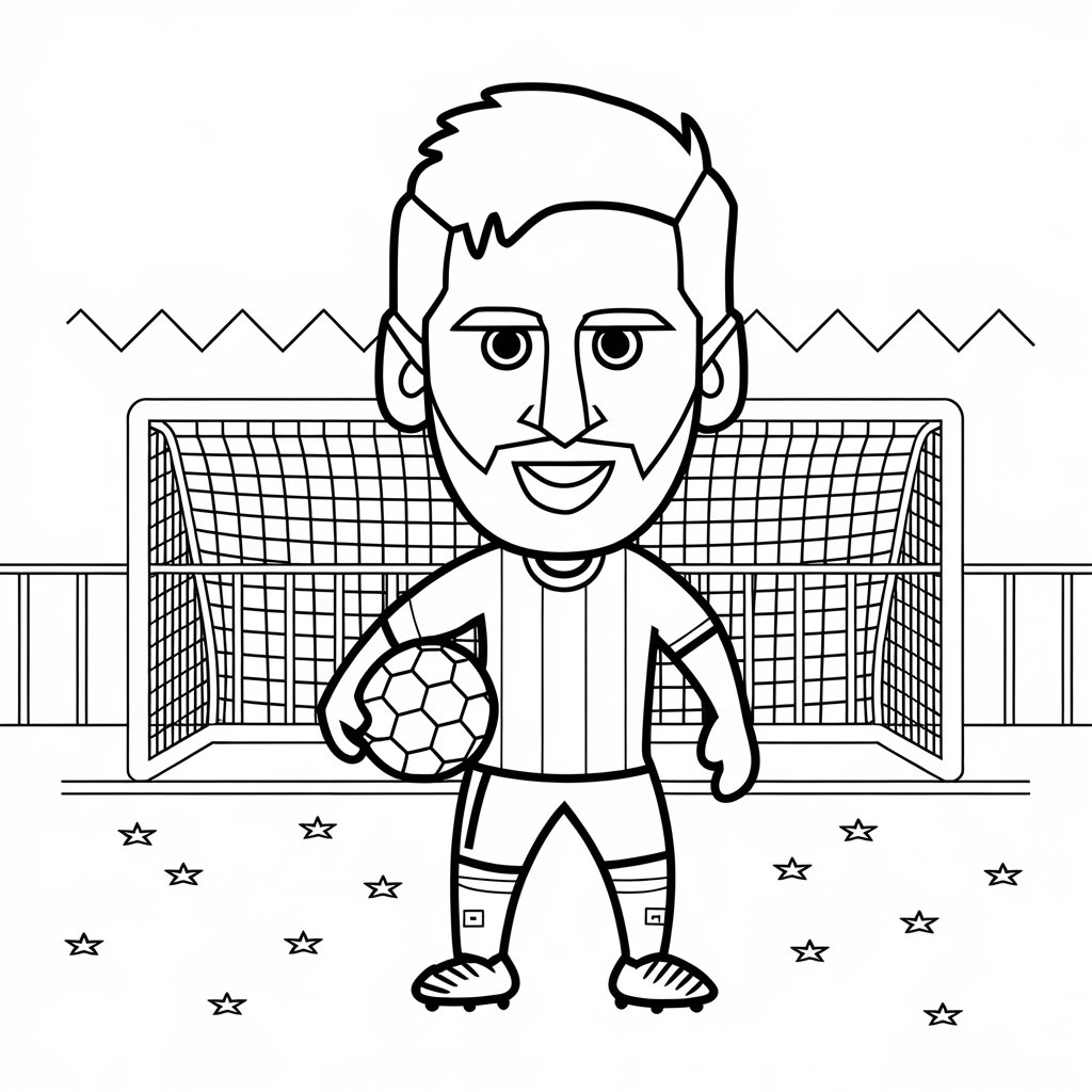 coloriage messi