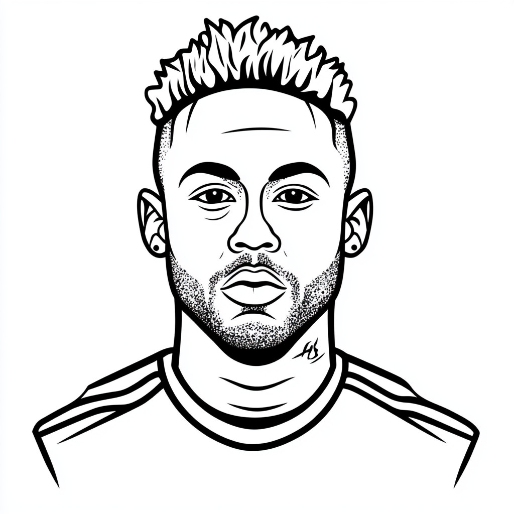 coloriage foot neymar