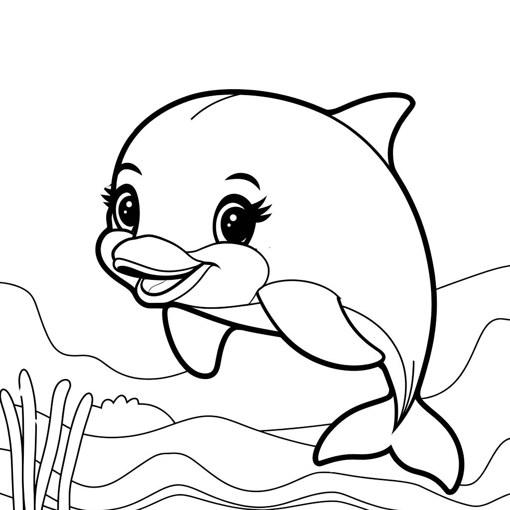 coloriage dauphin imprimer