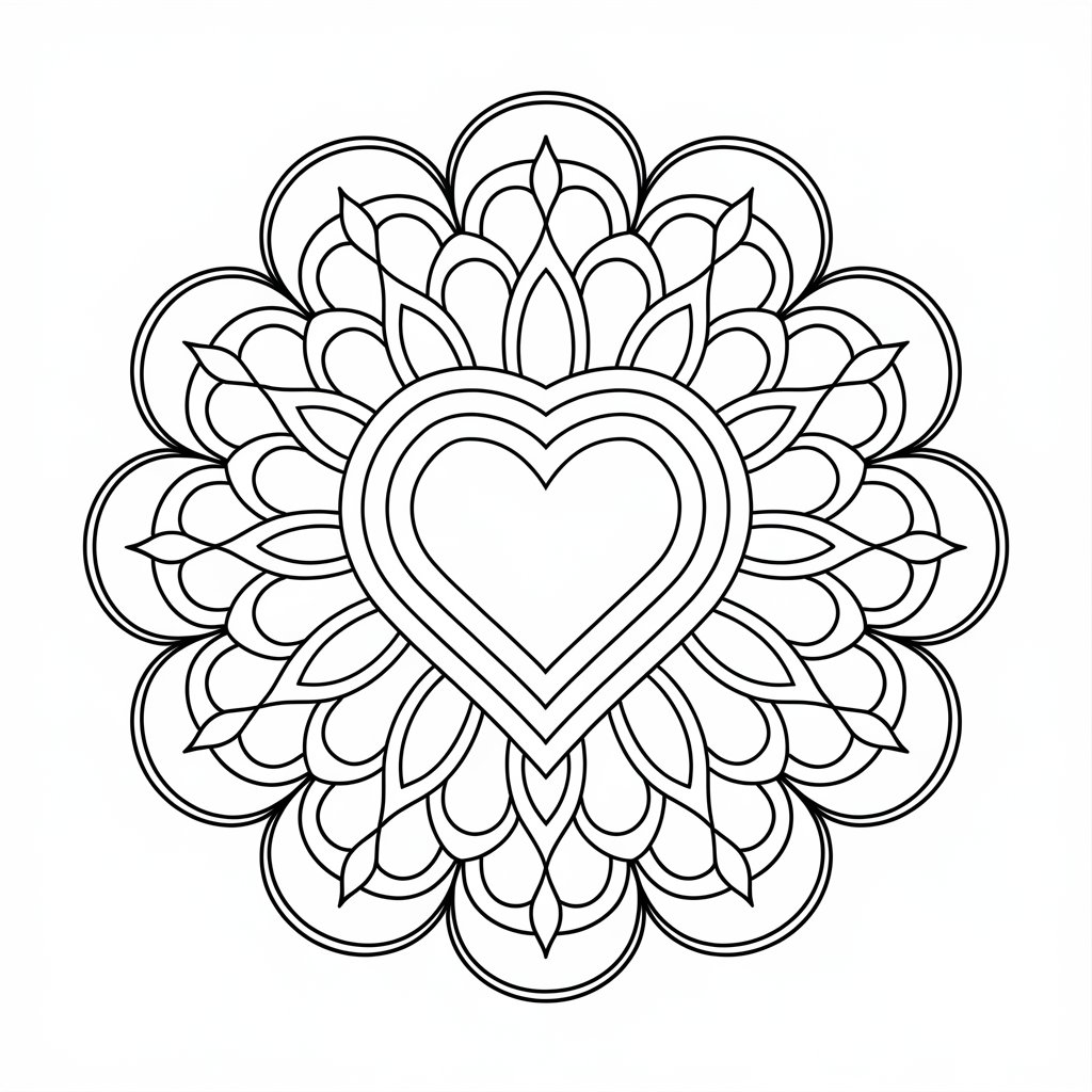 coloriage coeur à imprimer