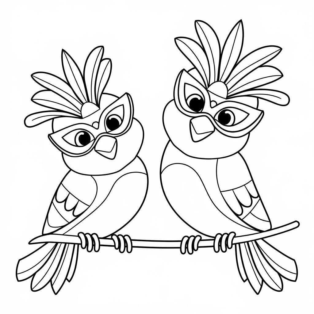 masques carnaval coloriage