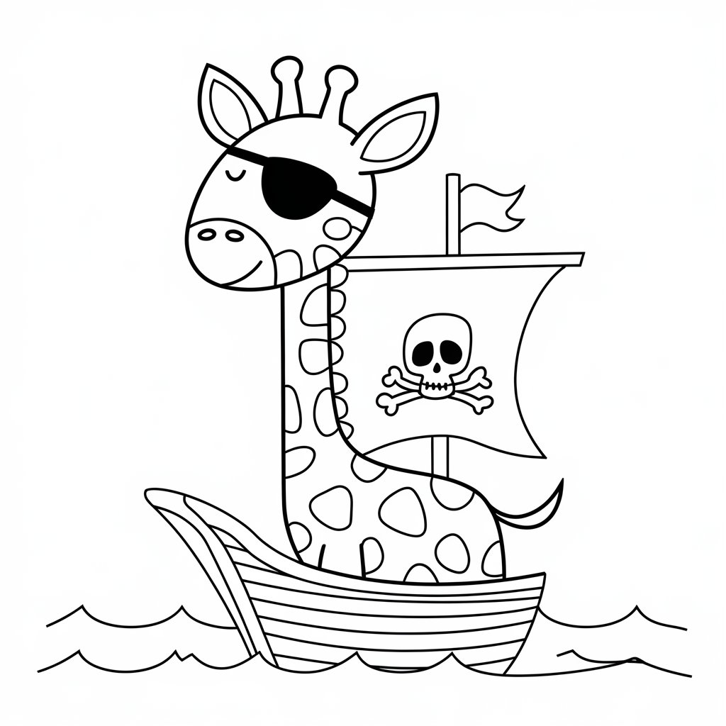 coloriage facile girafe