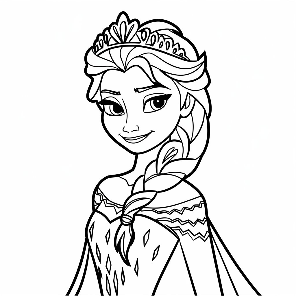 coloriage gratuit à imprimer la reine des neiges
