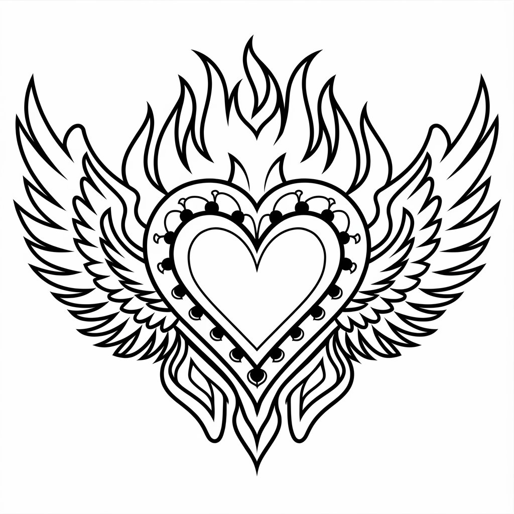 facile coloriage coeur