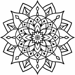 mandala coloriage facile