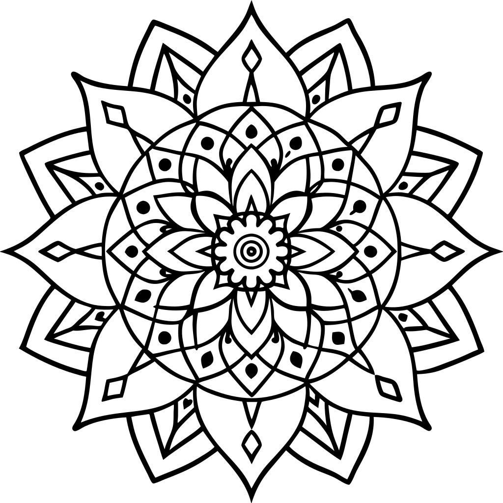 mandala coloriage facile