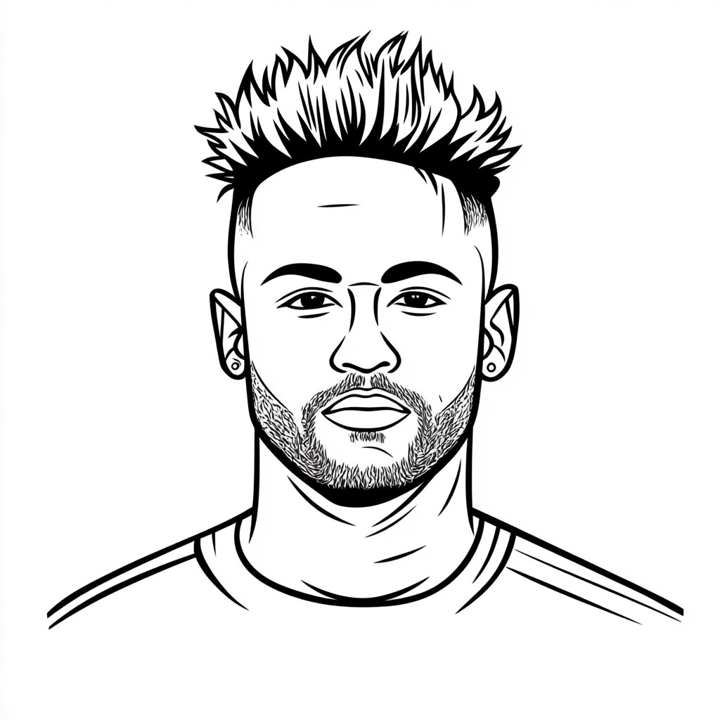coloriage de foot neymar