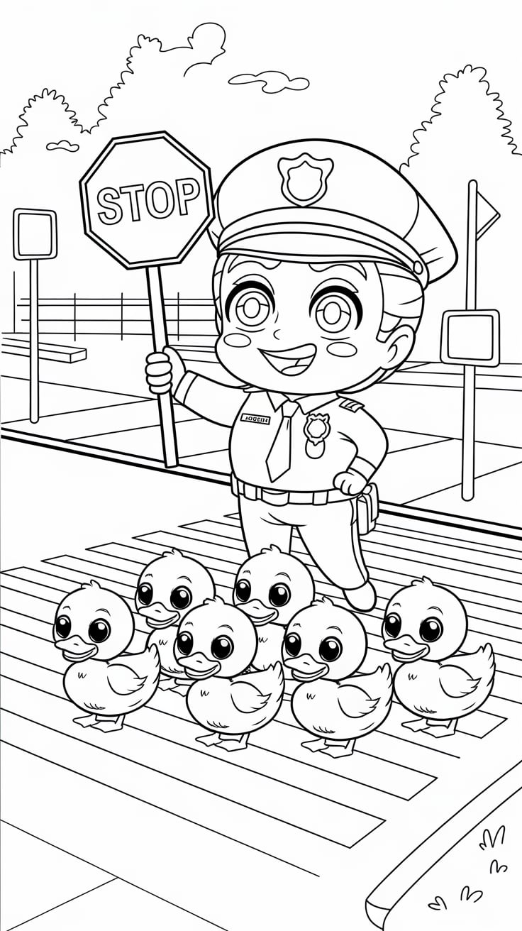 coloriage 4x4 police